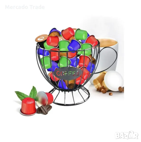 Чаша за кафе капсули Mercado Trade, Черен, снимка 1