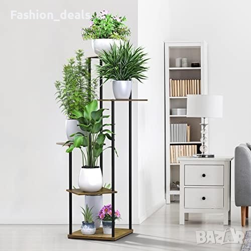 Нова 5-степенна Висока метална Стойка Поставка за растения цветя саксии Подарък Дом градина, снимка 1