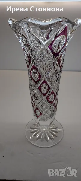 Винтидж кристална ваза, оловен кристал, Германия. 25 см, снимка 1
