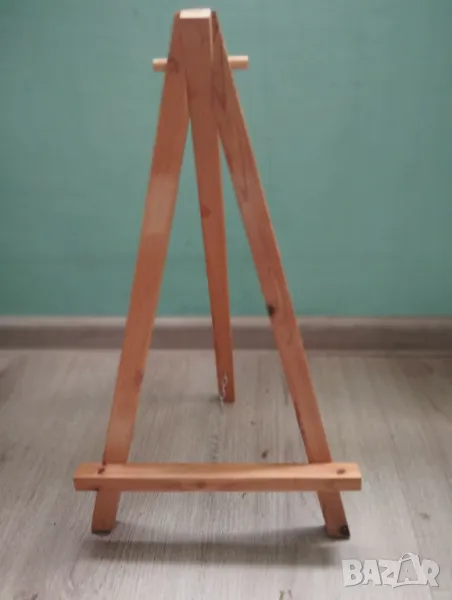 Два дървени статива за картини,чинии, снимка 1
