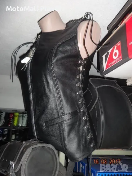 Дамски кожен елек - естествена телешка кожа - xs/s/m/l/xl -, снимка 1