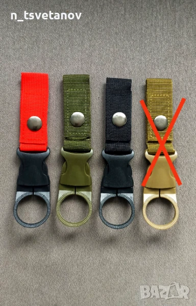 Държач / карабинер за бутилки, снимка 1