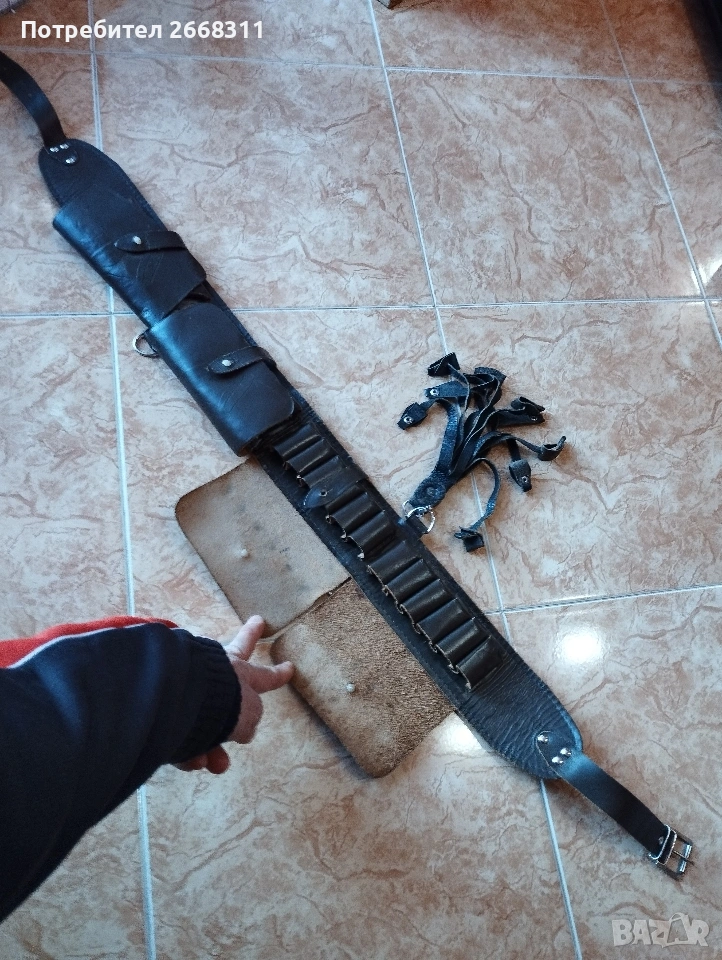 Патрондаш от естествена кожа., снимка 1