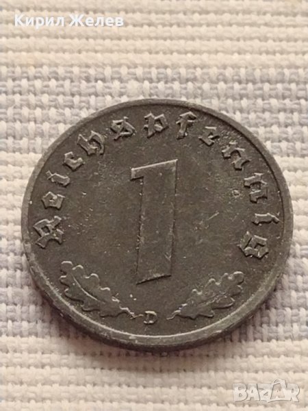 Монета 1 райхсфенинг 1944г. Германия Трети Райх с СХВАСТИКА за КОЛЕКЦИЯ 33007, снимка 1