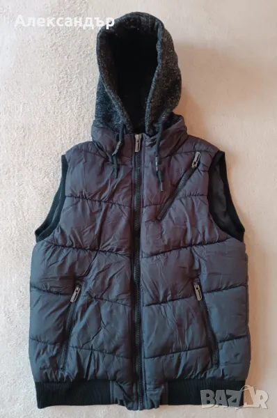 Мъжки дебел елек със качулка-Much More, снимка 1