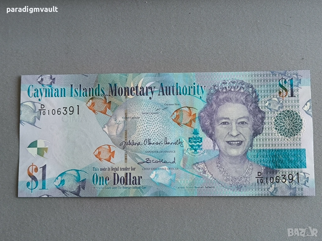 Банкнота - Кайманови острови - 1 долар UNC | 2018г., снимка 1