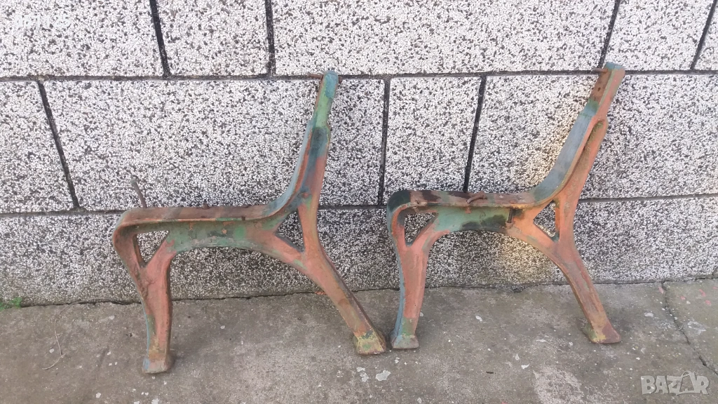 Чугунени крака за пейка - масивни , снимка 1