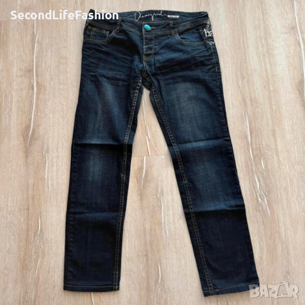 Дамски дънки Desigual, размер 42, слим крой, ниска талия, син цвят, снимка 1