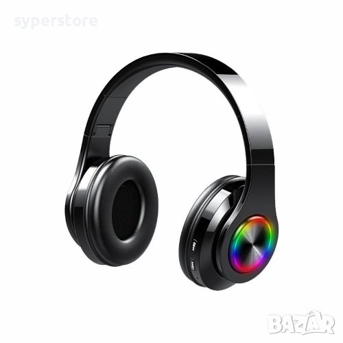 Слушалки безжични Bluetooth Digital One SP00471 SAM SM86 Блутут черни LED подсветка и за разговори, снимка 1