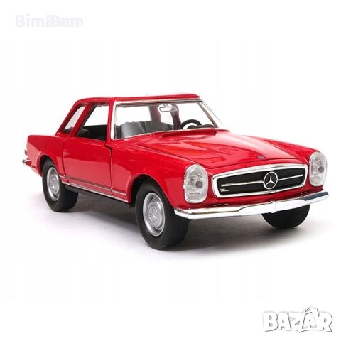 Колекционерска метална количка 1963 Mercedes Benz 230 SL / WELLY, снимка 1