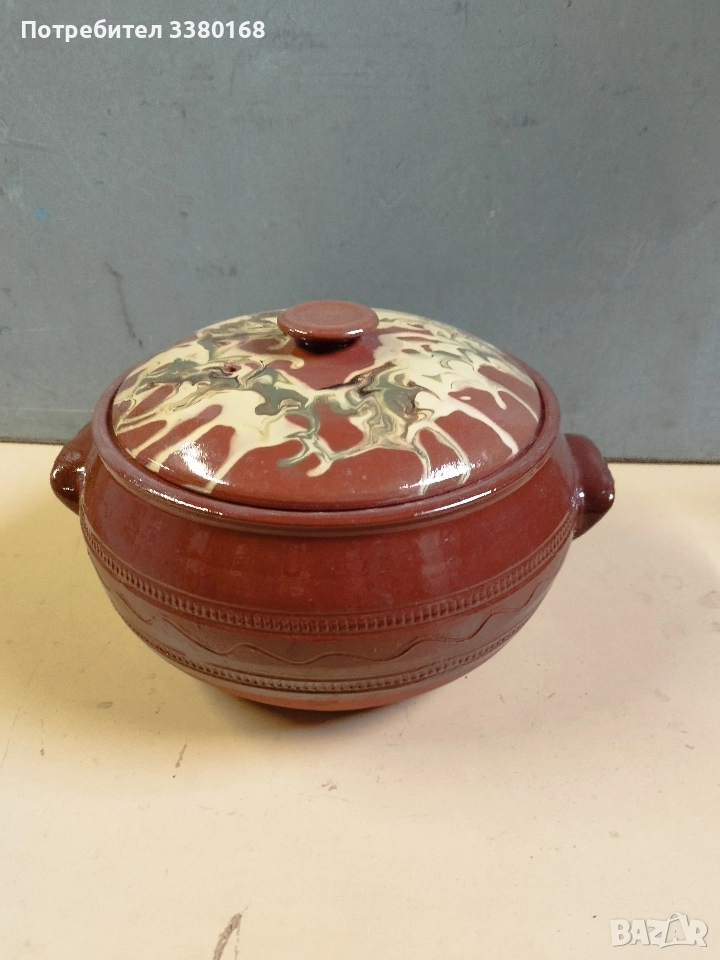 глинени съд за готвене нов, снимка 1