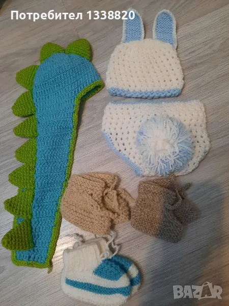 Плетени костюми за снимки бебе фотосесия, снимка 1