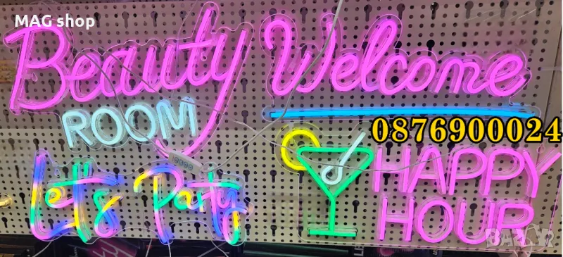 Светещ неонов надпис LED Светеща Рекламна Табела РАЗЛИЧНИ ВИДОВЕ, снимка 1