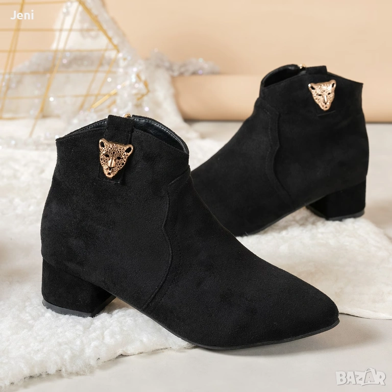 Нови черни кадифени боти! , снимка 1