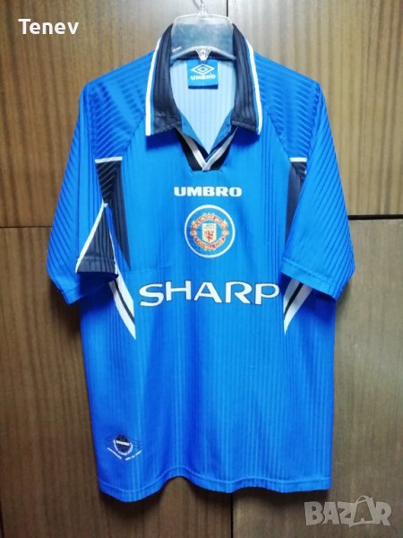 Manchester United Umbro Vintage оригинална тениска фланелка Манчестър Юнайтед 1996/1997/1998 Third L, снимка 1