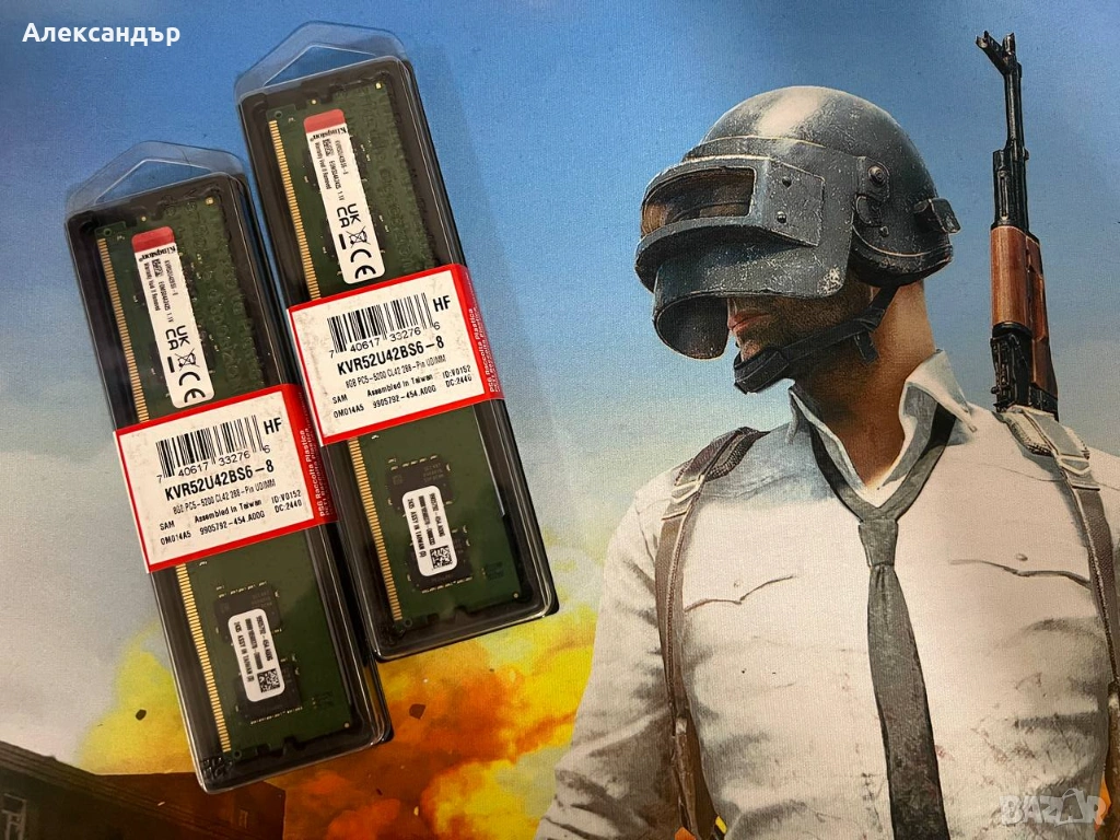 Нова RAM памет Kingston 8GB KVR52U42BS6-8 DDR5 5200MHz CL42 c ГАРАНЦИЯ, снимка 1
