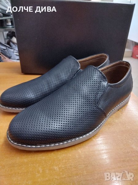 Мъжки обувки естествена кожа м. 202 черни , снимка 1