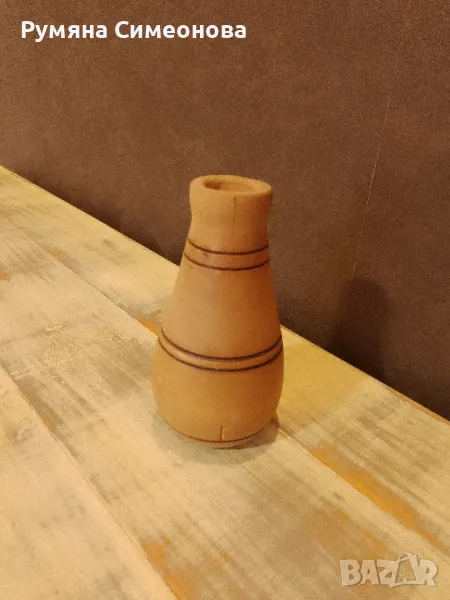 Дървена ваза, снимка 1