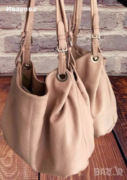 Голяма кожена чанта. Естествена кожа. , снимка 1