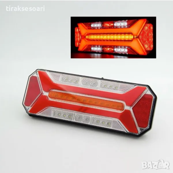 НОВ МОДЕЛ LED Неонови Стопове за камион 12V 24V Стопове за Ремарке 12V 24V, снимка 1