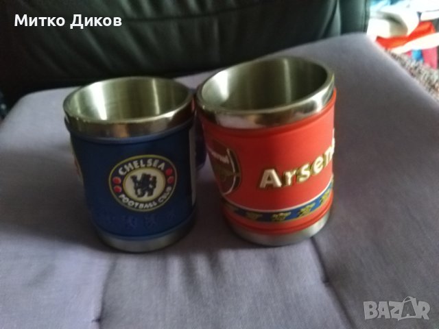 Метални чаши нови  за варене на чай-кафе и пиене- Челси, снимка 3 - Футбол - 42170056