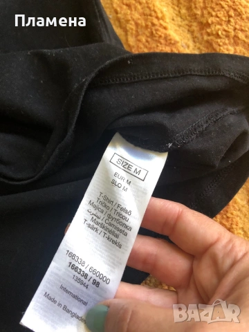 Черна нова тениска хс с цена 2 евро , снимка 3 - Тениски - 53929993