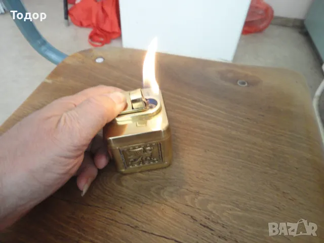Уникална позлатена запалка Erhard Germany, снимка 7 - Запалки - 47423329