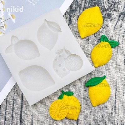 Лимон Лимони цитрус силиконов молд форма фондан шоколад смола гипс декор