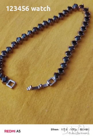 Красива тенис гривна със естествени камъни, снимка 7 - Антикварни и старинни предмети - 54037980