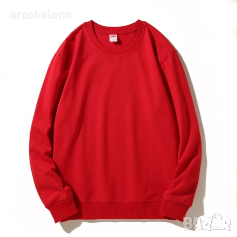 Есенно-зимен мъжки композитен суитчър с кръгло деколте и полар, 11цвята , снимка 5 - Суичъри - 51955945