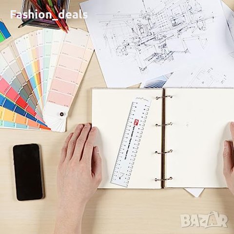 Нова Бяла Пластмасова Шивашка линийка 21см. ръчна мярка Шевове Кройки Шивач, снимка 3 - Други - 42089576