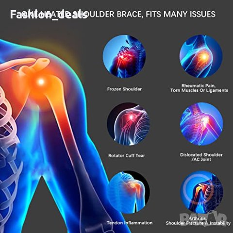 Нова нагревателна подложка за рамо мускулен компресионен ръкав болка, снимка 4 - Други - 40452009