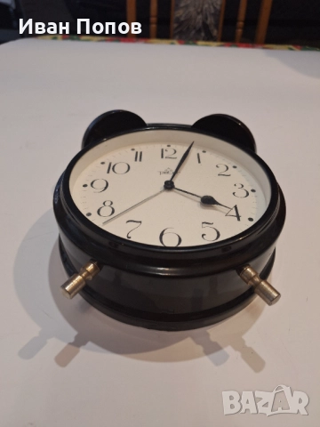 Механичен часовник-будилник Peter, немски, много голям., снимка 3 - Антикварни и старинни предмети - 52692850