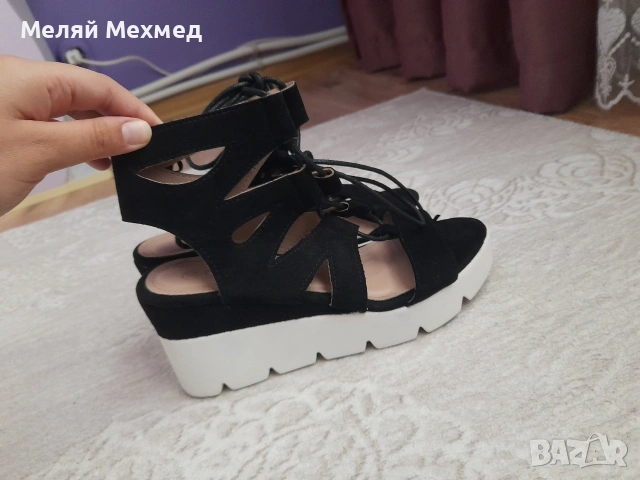 Дамски сандали с връзки, снимка 2 - Сандали - 54321441