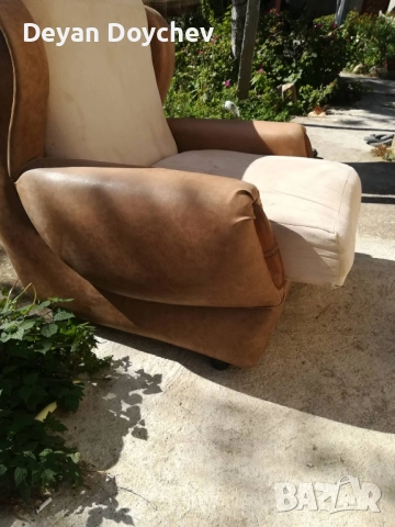 Фотьойли 2бр.+ табуретка , снимка 2 - Дивани и мека мебел - 51881177