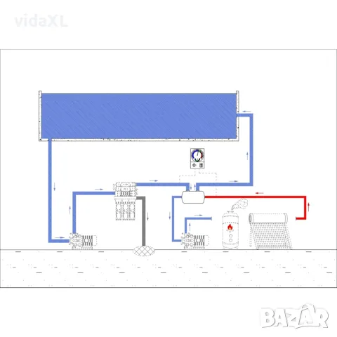 vidaXL Топлообменник за басейн, 292 x 134 мм, 28 kW, снимка 6 - Басейни и аксесоари - 56148354