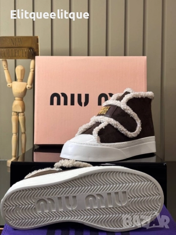 дамски пухени боти miu miu , снимка 5 - Дамски боти - 52415729