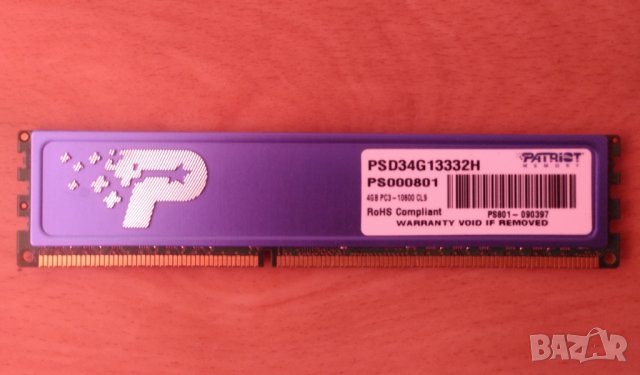 РАМ памет Patriot Signature 4GB DDR3 1333MHz PSD34G13332