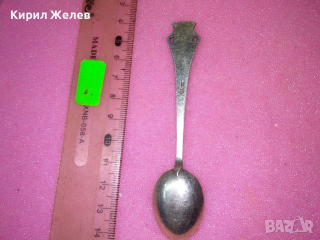 BAD EMS СТАРА НЕМСКА КОЛЕКЦИОНЕРСКА ЕМАЙЛИРАНА СРЕБЪРНА ЛЪЖИЧКА За КАФЕ СРЕБРО 800 RFK ПРОБА 42989, снимка 5 - Колекции - 44376185