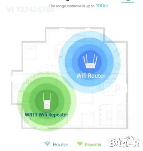 Усилвател/рипиитър/ за Wi-Fi мрежа LV-WR13, 300mbps,1 LAN Port, снимка 4 - Други - 48349024