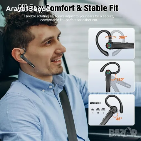 Bluetooth слушалка Atheewon U8 V5.4 с микрофон, ENC и USB донгъл, снимка 2 - Безжични слушалки - 55936126