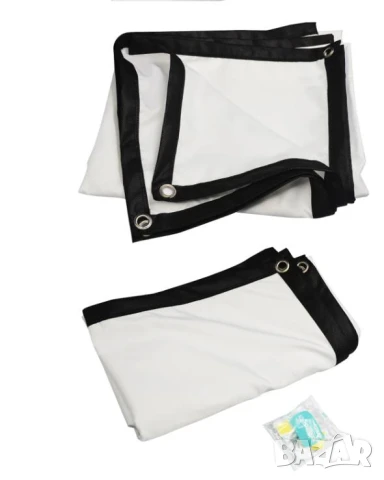 Бял Ултра Лек Портативен Проекторен Екран Сгъваем HD Ярък Лесен за Монтиране Може да се Пере и Мокри, снимка 18 - Плейъри, домашно кино, прожектори - 51128726