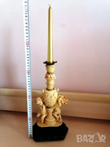 Невероятно Красив Свещник-Ангелчета, снимка 9 - Антикварни и старинни предмети - 49523096