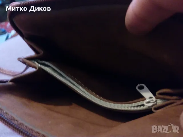 Vera Pele made in Italy розава чанта естествена кожа 22х14см отлична, снимка 7 - Чанти - 55991913