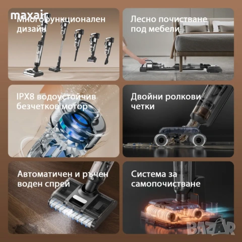 Вертикална прахосмукачка за сухо и мокро почистване JIMMY PW11 Pro Max*Безплатна доставка*, снимка 8 - Прахосмукачки - 53925314