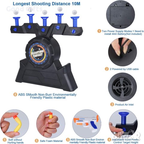 Детска игра с бластер и въздушна мишена, снимка 7 - Други - 42904346