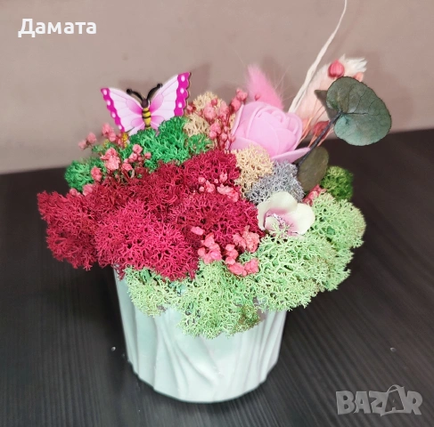 Многоцветни кашпи със скандинавски мъх , снимка 10 - Декорация за дома - 53147737