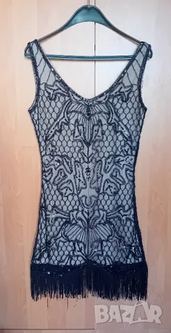 Рокля с пайети и ресни/Гетсби 