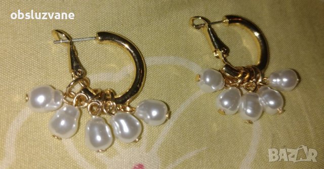 Елегантни обеци с перлички, снимка 1