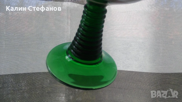 Чаши за концентрат, френски кристал, зелено столче, 100 мл, снимка 6 - Чаши - 54173718